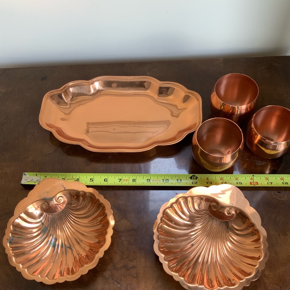 Snack set in copper 5 pieces